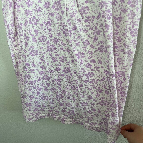 Vintage Y2K American Eagle Purple Floral Babydoll Lace Trim Tank Top XL - Picture 6 of 11